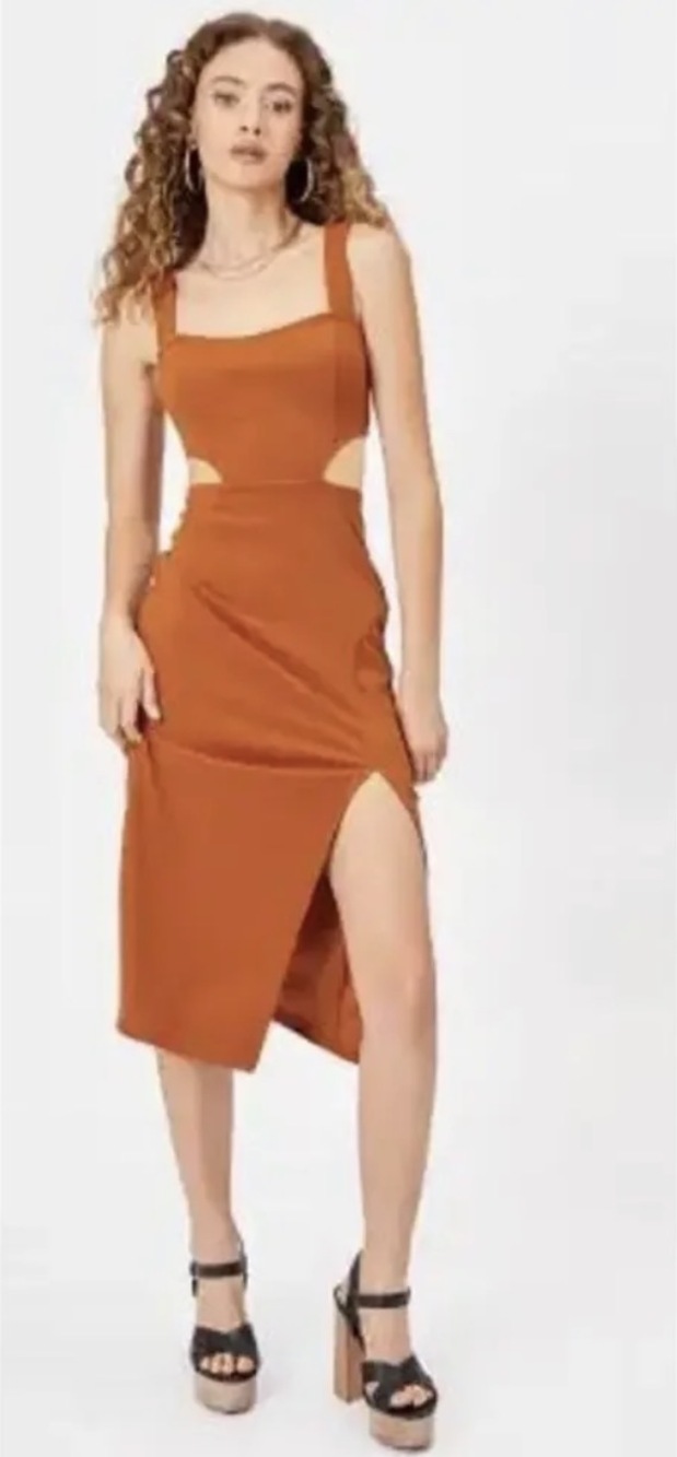 Cut Out Midi Dress from Cider. Burnt Orange 🧡